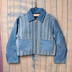 Custom upcycled cropped jacket reworked